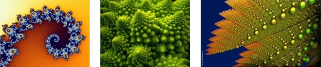illustrations du concept de fractales avec le nombre d'or